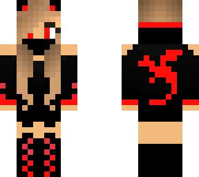 halloween girl with red accents