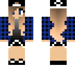 blue plaid tomboy girl