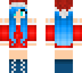 christmas blue hair girl