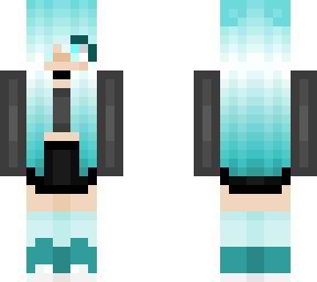 cute girl ---with blue hair
