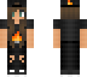 girl black flame outfit