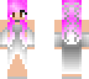 pink hair wedding skin