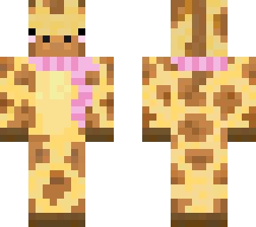 pink scarfed giraffe-cute