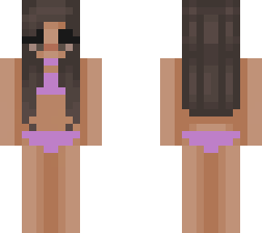 brunette lavender bikini - fixed