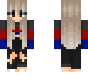 dark grey, red, blue