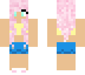pink hair summer girl