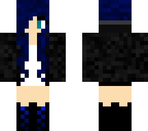 blue minecraft girl
