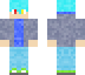 ice blue hair w/ hood