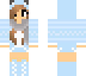 blue winter girl