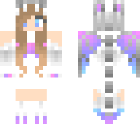 dragon girl blue and pink