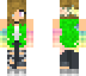 girl with green tips