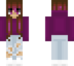 purple fuschia colored girl