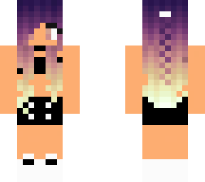 sunset hair w/croptop and skirt