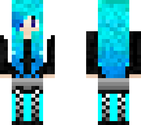 new blue hair black jacket
