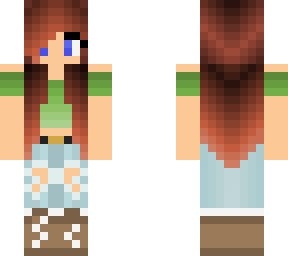 green crop top girl