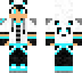 neon blue panda gamer