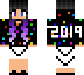 purple girl: 2019 new year 2