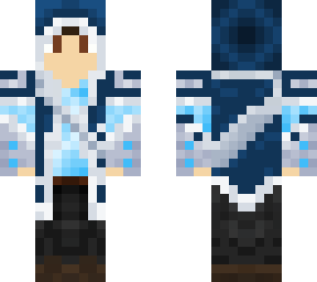 silver and blue robe