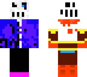 snas the undertale character and his brother called papyrus on the back of him
