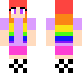 * fixed* rainbow haired girl!