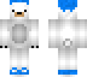 blue santa polar bear