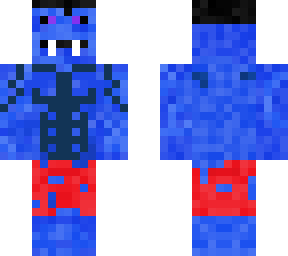 blue vampire zombie with muscles