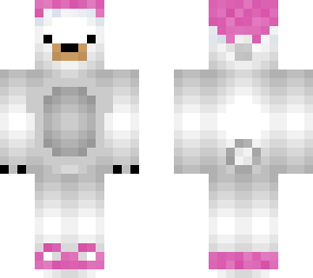 pink santa polar bear