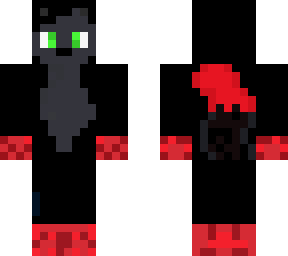 black and red wolf