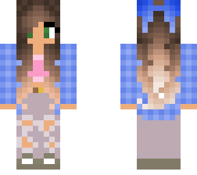 blue flannel girl