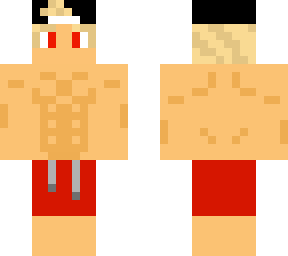 demon king with swimming trunks