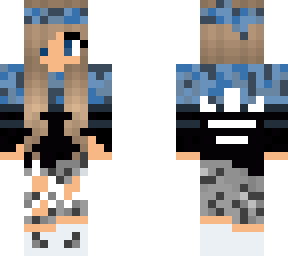 blue camo girl w/ bandanna