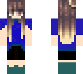 blue outfitted girl. hair by rayil.