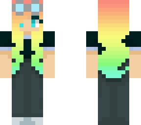cute rainbow girl w headphones