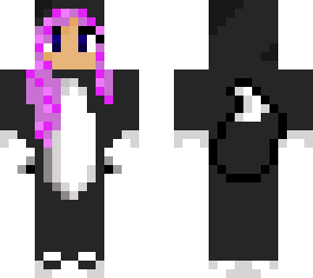 girl with wolf onesie (purple hair)
