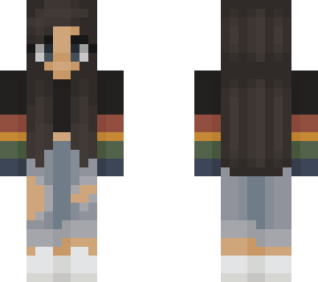 rainbow hoodie girl