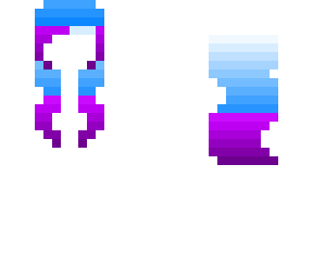 blue and purple girl hair base
