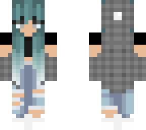cute blue haired girl