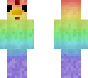 rainbow chicken skin