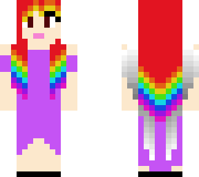 rainbow umbre hair angel girl