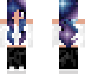 slim girl with galaxy hair