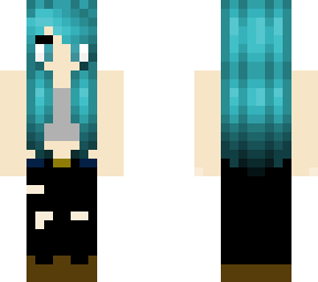 turquoise hair girl