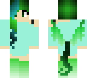 cute green dragon girl