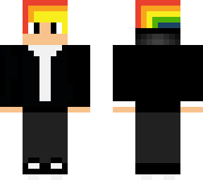 tuxedo with rainbow hair