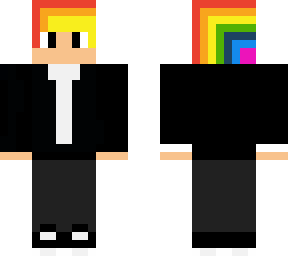 tuxedo with rainbow hair
