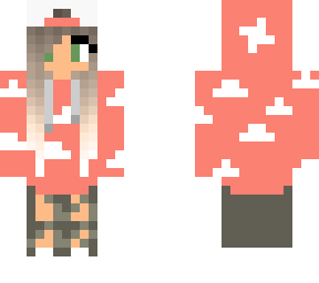 salmon colored cloud girl