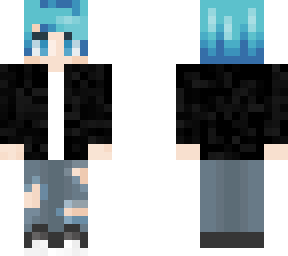 blue hair boy