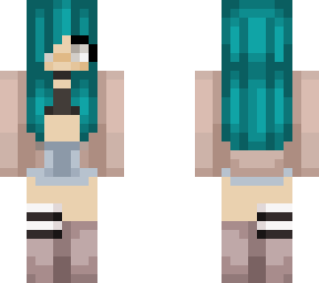 cyan hair girl
