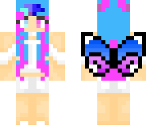 pink & blue elf/fairy girl