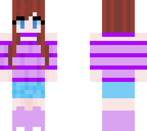 purple and sky blue girl