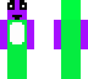 purple guy in a frog suit